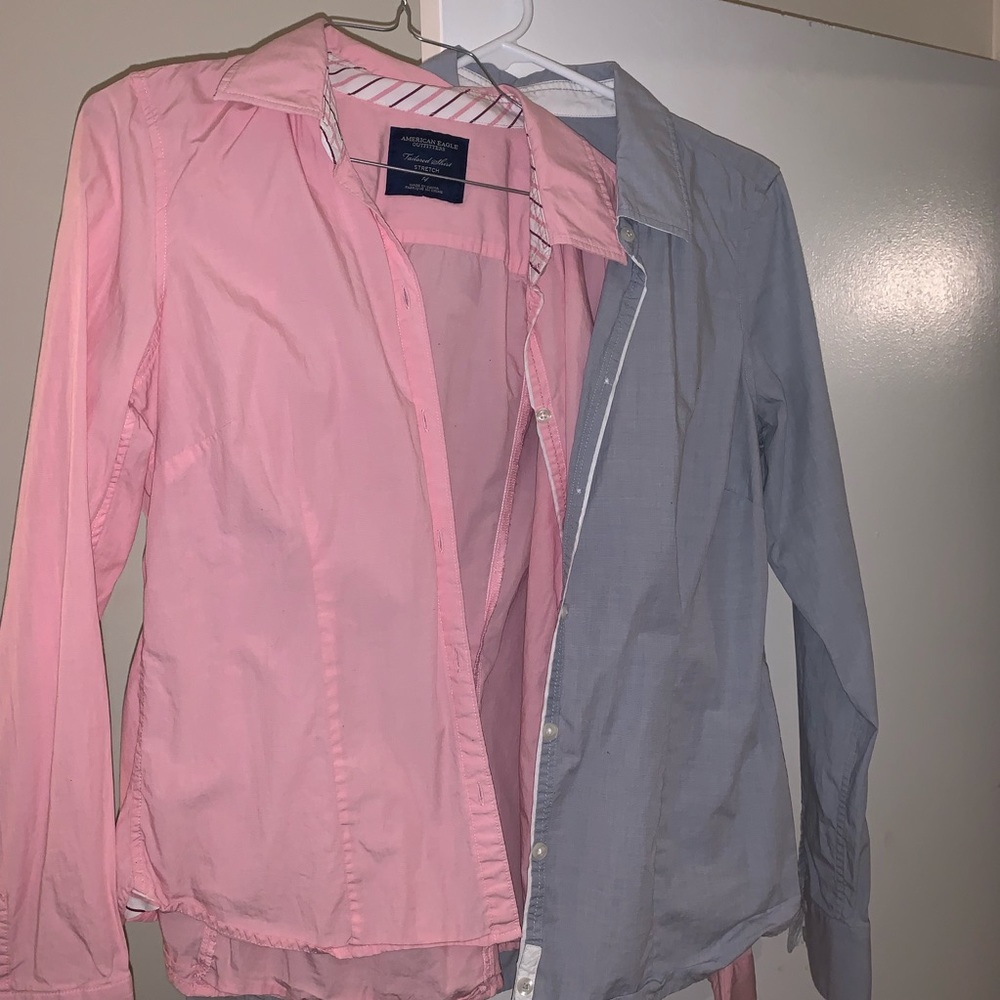 TWO American Eagle tailored shirts size (Large)